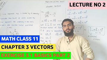 Math Class 11 New Book Chapter 3 Vectors Exercise 3.1 basic Part 2 Sindh Board