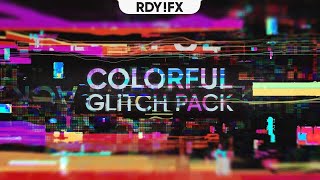 Colorful Glitch Stock Motion Graphics