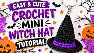 Crochet Witch Hat Tutorial 🧙 Easy Halloween Crochet Pattern