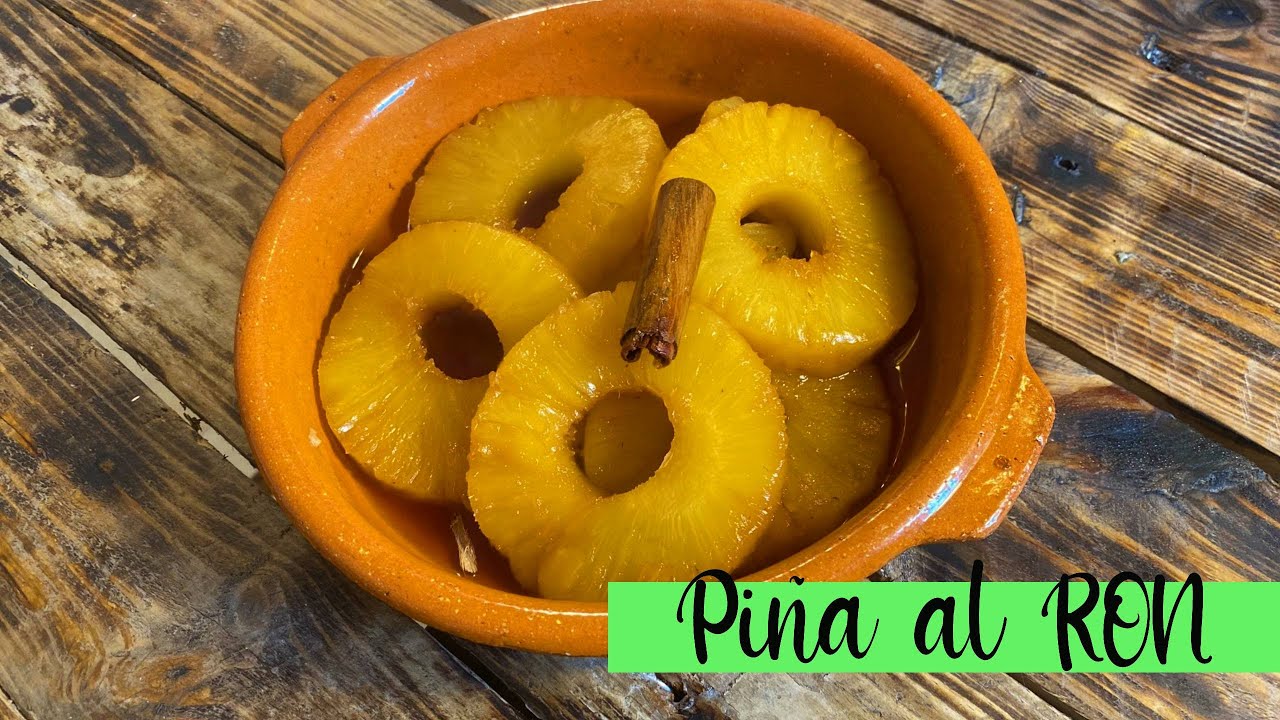 PIÑA AL RON | Postre fácil