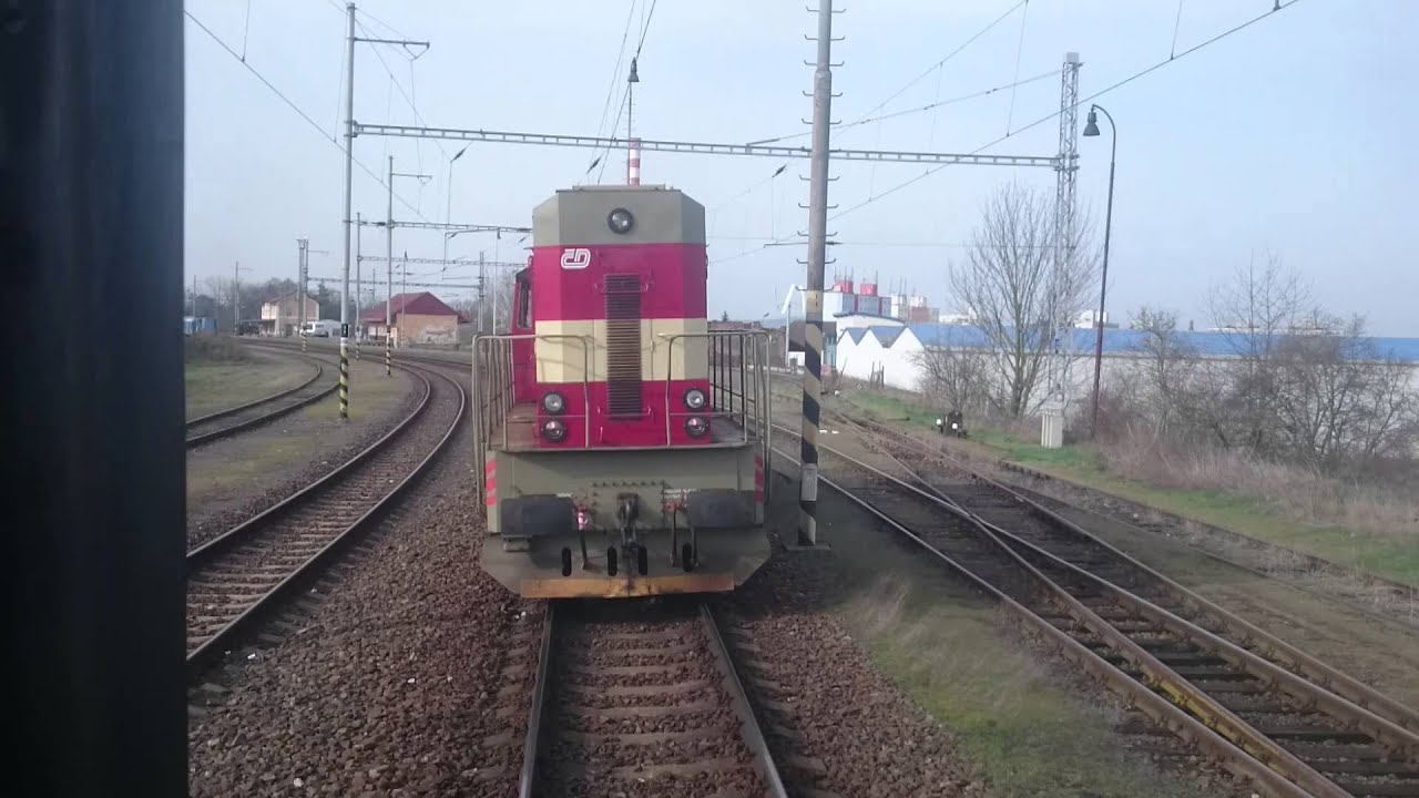 Dobřany - Napěťová výluka, rozjezd vlaku nezavěšeným postrkem