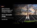 Decarbonisation of energy in nigeria part i renewable energy