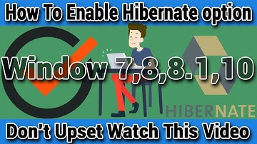 How to enable Hibernate Option in windows 7,8,8.1,10 in Urdu | Hindi - IT Tutorials