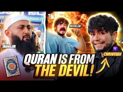 نقاش ساخن مسيحي مفرط الثقة يهاجم القرآن الكريم في ذل على الفور