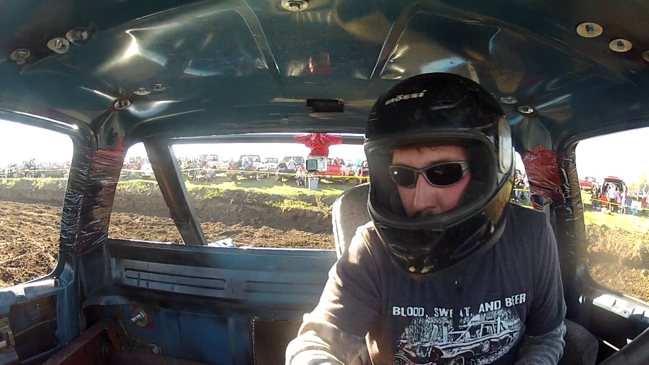 Elgin, ND Demo Derby 2016 Trucks GoPro Backwards Facing