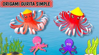 Origami Octopus | Origami Gurita | Origami Tutorial | easy origami | Diy Paper Crafts