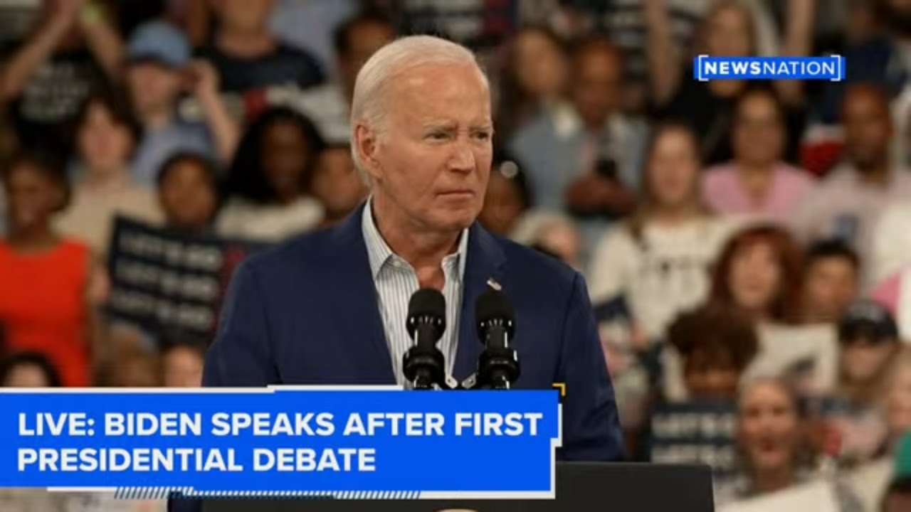 Biden speaks after first presidential debate - YouTube