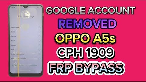 How To Removed Oppo A5s CPH 1909 Google Account | Oppo A5s  CPH 1909 FRP Bypass just 1 Click