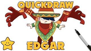 How To Draw QUICKDRAW EDGAR 🧣 | Brawl Stars | New Skin | Step By Step