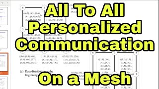 All To All Personalized Communication on a Mesh | Parallel Computing | High Performance Computing