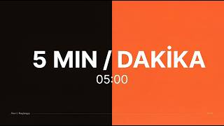Details 5 Minute Countdown Timer ⏱️ | Final Alarm & 15s Ticking | Final Alarmı ve Son 15 Saniye Tıkırtısı Update