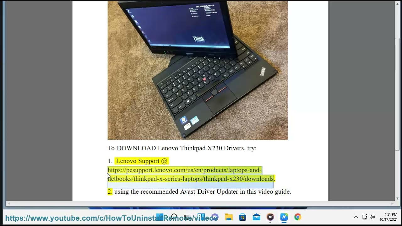 DOWNLOAD Lenovo Thinkpad X230 Drivers for Windows YouTube