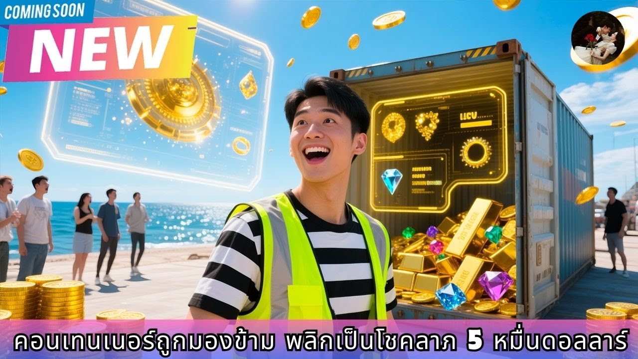 เด็กหนุ่มโชคดีในท่าเรือหลินเจียปาน ค้นพบของมีค่าในคอนเทนเนอร์ลึกลับ