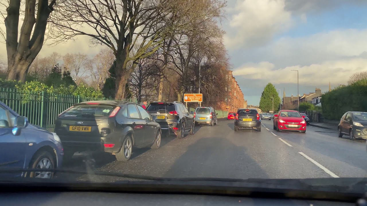 Driving in the West of Scotland - Paisley to Renfrew - December 2020