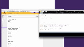 Processing arrays:Hangman step 1