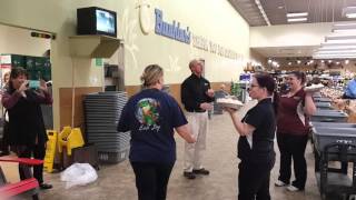 Buehler's Harvest for Hunger pie in the face.
