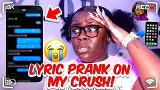 LYRIC PRANK ON MY CRUSH 😍📲 *MUST WATCH* | Taylor Ayani
