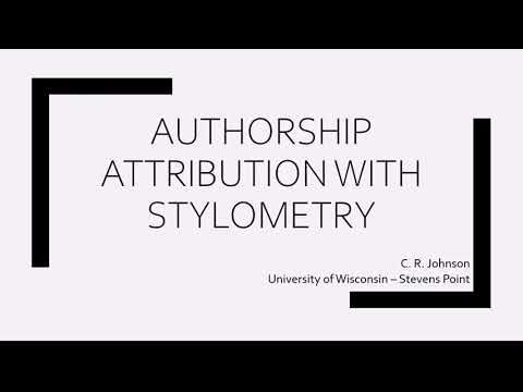 CWIT 2021 - Authorship Attribution with Stylometry