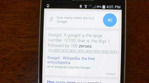 Okay Google: How many zeros are in a googol?