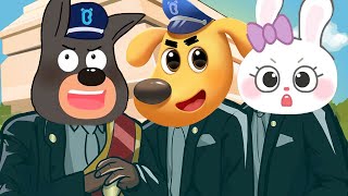 Police Cartoon Sheriff Labrador - Coffin Dance Song Cover