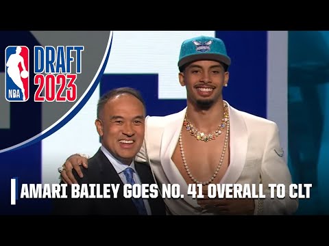 The Charlotte Hornets select Amari Bailey with No. 41 overall pick | 2023 NBA Draft