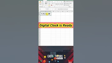 How to Create Digital Clock In Excel | Excel Tutorial | Learn Excel | Excel Tips #excellearning