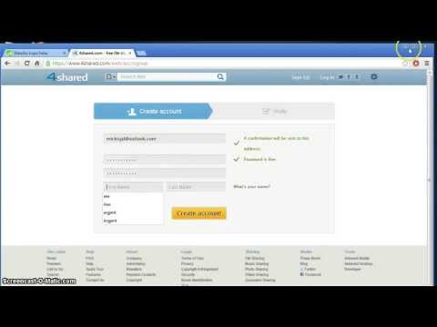 Si te regjistrohemi ne 4shared.com | How To Register To 4shared.com