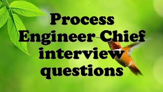 Process Engineer Chief interview questions