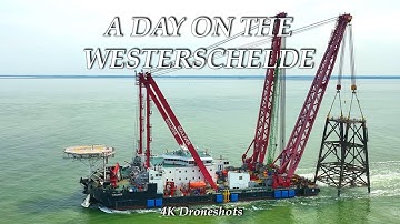 Scheepvaart bij Vlissingen op de Westerschelde / 4K Dronebeelden