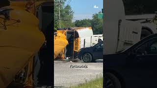 Man killed in Route 210 crash that left school bus on its side | NBC4 Washington