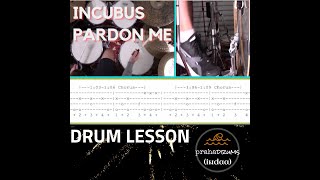 Incubus Pardon Me (Drum Lesson) by Praha Drums Official (45.b)