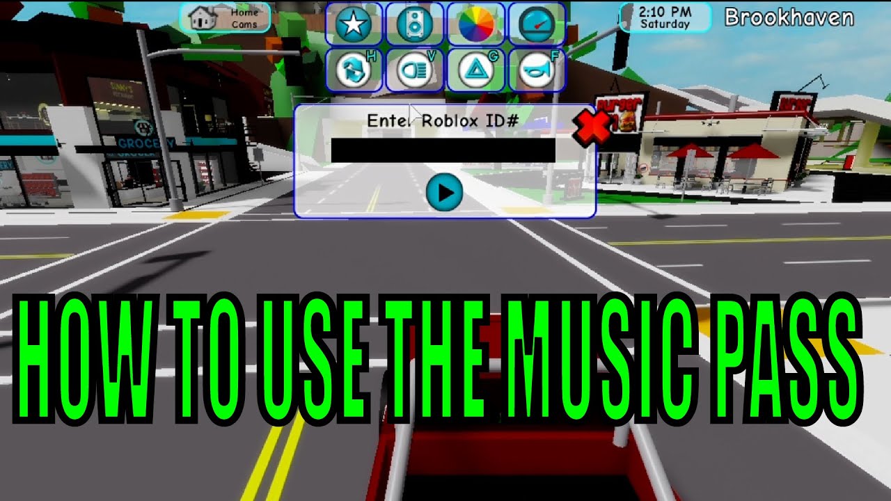 How To Use The Music Pass In Brookhaven Roblox Youtube - how to insert music on roblox