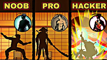 Shadow Fight 2 Noob Vs Pro Vs Hacker