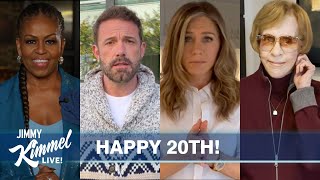 Celebrity Friends Wish Jimmy Kimmel a Happy 20th Anniversary