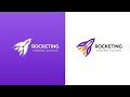 rocket logo portfolio design | how to create logo | @QzGraphics