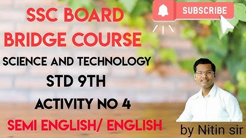 Bridge course || SemiEnglish & English || Std 9 || Science || Activity no 4 || @pioneertutorials1717