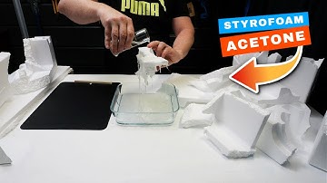 Dissolving styrofoam in acetone experiment