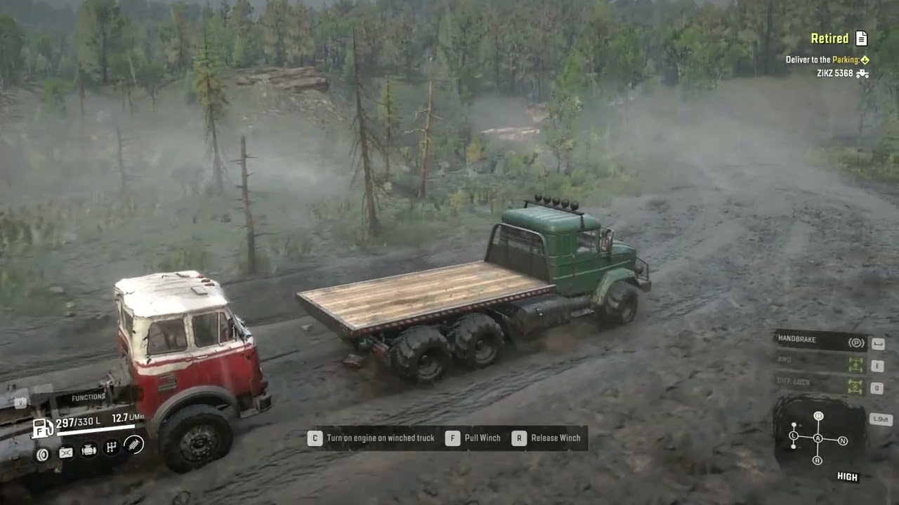 SnowRunner Gameplay - SOS, Drowned Oil Tank, Retired, Aquatic