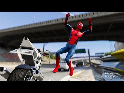 GTA 5 Mods - Spider-Man Car Destruction & Insane Euphoria Moments #3