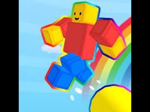 jugando rainbow obby 