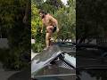 Arman Tsarukyan does a cannonball off a $500K Ferrari in a swimming pool 😳