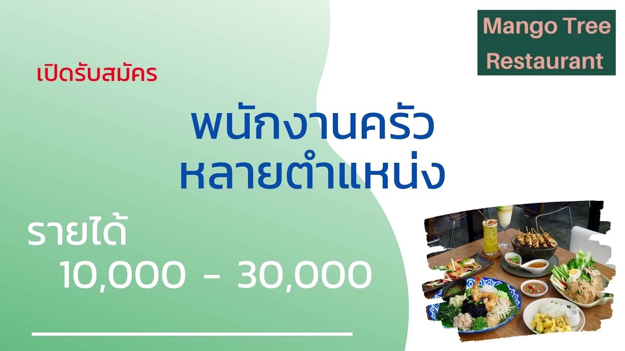 รับสมัครพนักงานพิมพ์งาน  New Update  รับสมัครพนักงานครัวหลายตำแหน่ง 05-09-64 | หางาน สมัครงาน