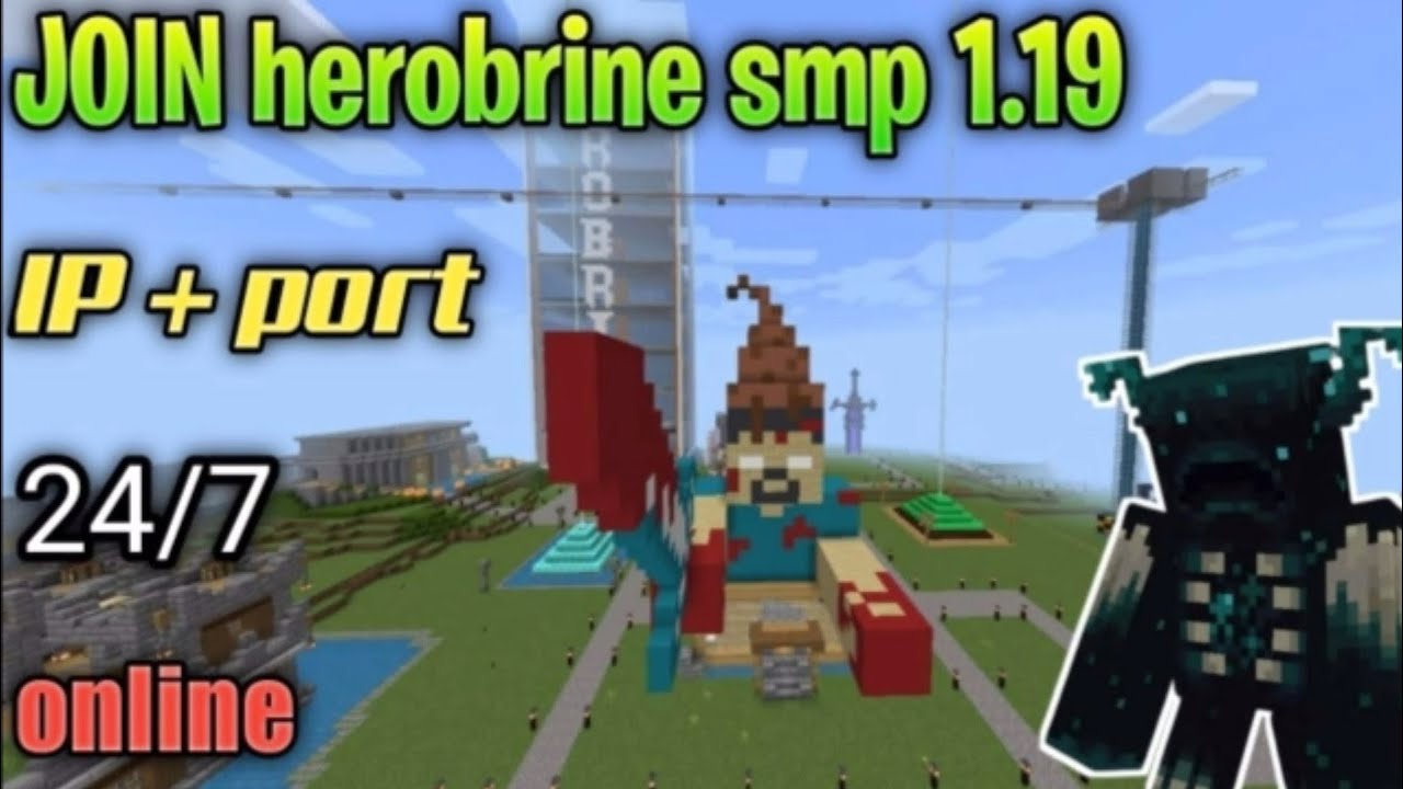 new Herobrine smp minecraft new public smp server minecraft java+pe 24/ ...