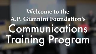 Welcome to the A.P. Giannini Foundation Communications Training Program