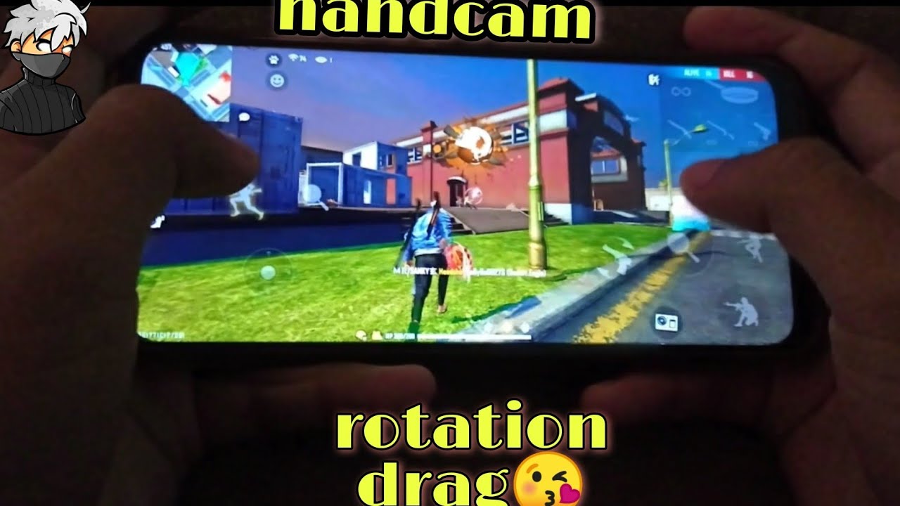 handcam tutorial onetap headshot trick with rotation drag l redmi note 8