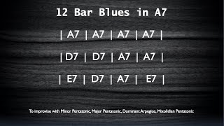 12 Bar Blues Backing Track A7