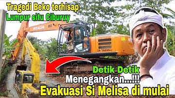 Mantap‼️Detik detik menegangkan penyelamatan Beko tenggelam disitu Ciburuy dimulai dengan alat berat
