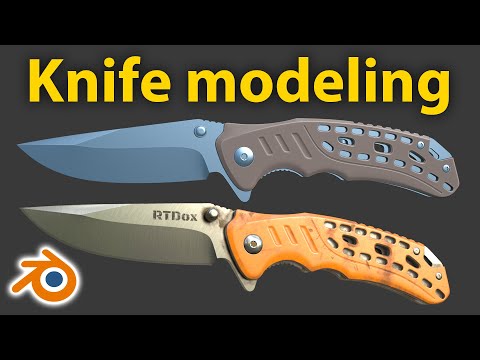 Knife modeling workflow in Blender 3.2 • Hard Surface Modeling • Timelapse • Speed modeling