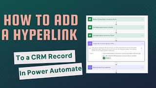 How to add hyperlink to a CRM record in Power Automate