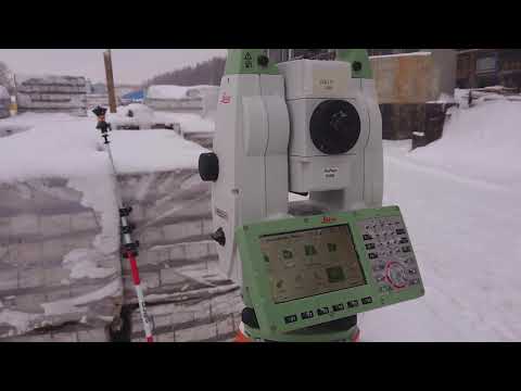 Автоматическая съемка тахеометром Leica TS16